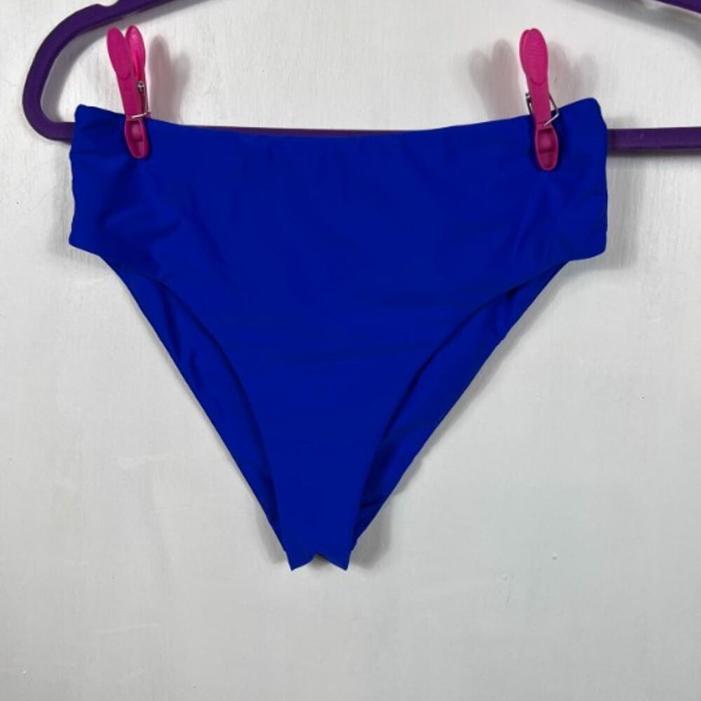 SHEIN colbalt blue cheeky high waist bikini bottom.  Size small